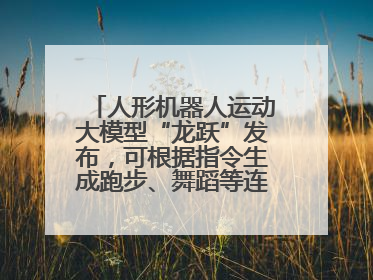 人形机器人运动大模型“龙跃”发布，可根据指令生成跑步、舞蹈等连贯动作