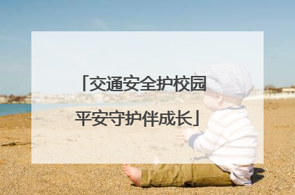 交通安全护校园 平安守护伴成长