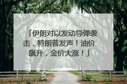 伊朗对以发动导弹袭击，特朗普发声！油价飙升，金价大涨！