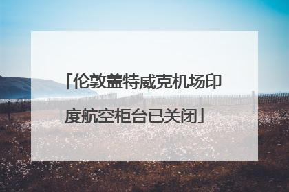 伦敦盖特威克机场印度航空柜台已关闭