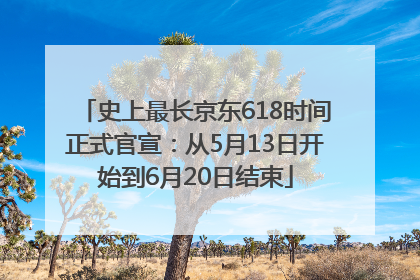 史上最长京东618时间正式官宣：从5月13日开始到6月20日结束