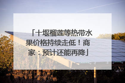 十堰榴莲等热带水果价格持续走低！商家：预计还能再降
