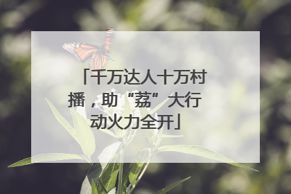 千万达人十万村播，助“荔”大行动火力全开