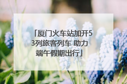 厦门火车站加开53列旅客列车 助力端午假期出行