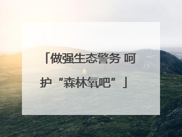 做强生态警务 呵护“森林氧吧”