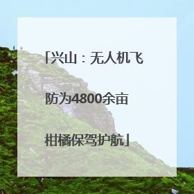 兴山：无人机飞防为4800余亩柑橘保驾护航