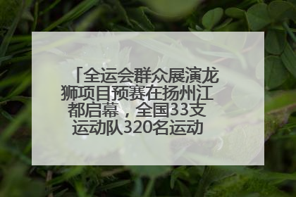 全运会群众展演龙狮项目预赛在扬州江都启幕，全国33支运动队320名运动员“龙争狮斗”