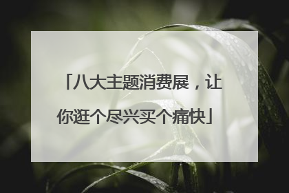 八大主题消费展，让你逛个尽兴买个痛快