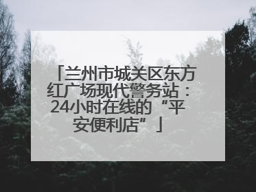 兰州市城关区东方红广场现代警务站：24小时在线的“平安便利店”