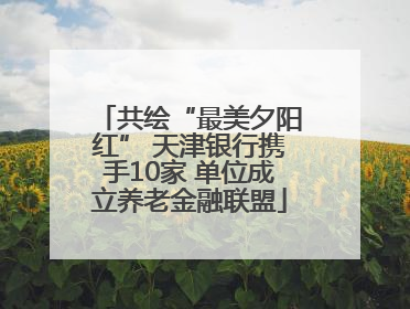 共绘“最美夕阳红” 天津银行携手10家 单位成立养老金融联盟