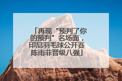 再现“预判了你的预判”名场面，印尼羽毛球公开赛陈雨菲晋级八强