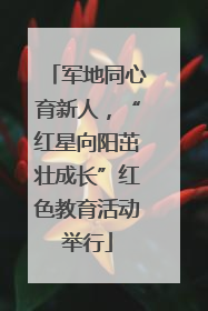 军地同心育新人，“红星向阳茁壮成长”红色教育活动举行