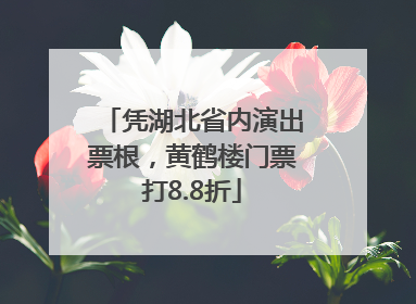 凭湖北省内演出票根，黄鹤楼门票打8.8折