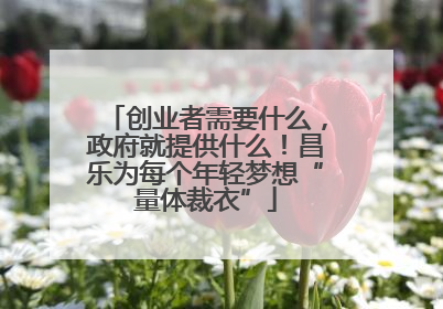 创业者需要什么，政府就提供什么！昌乐为每个年轻梦想“量体裁衣”