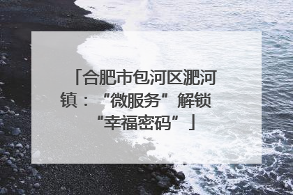 合肥市包河区淝河镇：“微服务”解锁“幸福密码”