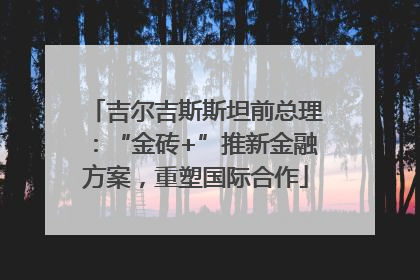 吉尔吉斯斯坦前总理：“金砖+”推新金融方案，重塑国际合作