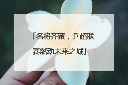 名将齐聚，乒超联赛燃动未来之城
