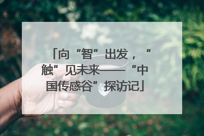 向“智”出发，“触”见未来——“中国传感谷”探访记