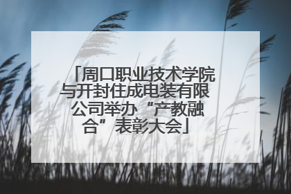 周口职业技术学院与开封住成电装有限 公司举办“产教融合”表彰大会