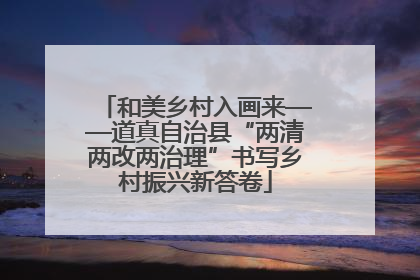 和美乡村入画来——道真自治县“两清两改两治理”书写乡村振兴新答卷
