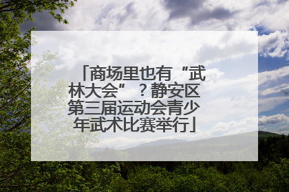 商场里也有“武林大会”？静安区第三届运动会青少年武术比赛举行