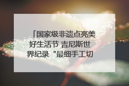 国家级非遗点亮美好生活节 吉尼斯世界纪录“最细手工切面”邀您来品！｜美好生活有“盐”味