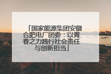 国家能源集团安徽合肥电厂团委：以青春之力践行社会责任与创新担当