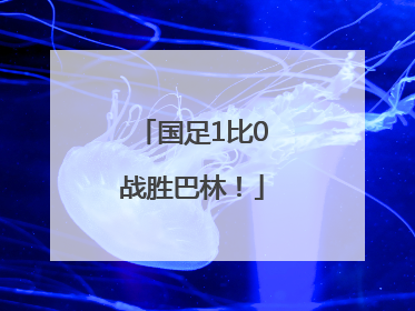 国足1比0战胜巴林！