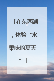 在东西湖，体验“水果味的夏天”