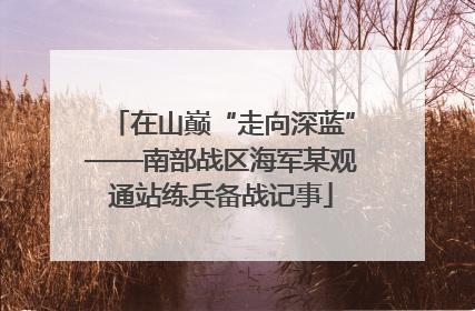 在山巅“走向深蓝”——南部战区海军某观通站练兵备战记事