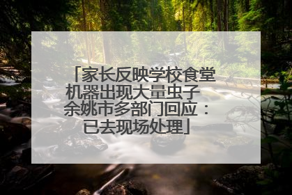 家长反映学校食堂机器出现大量虫子 余姚市多部门回应：已去现场处理