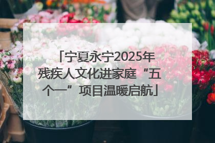 宁夏永宁2025年残疾人文化进家庭“五个一”项目温暖启航