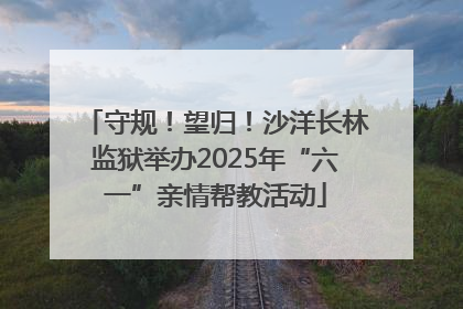 守规！望归！沙洋长林监狱举办2025年“六一”亲情帮教活动