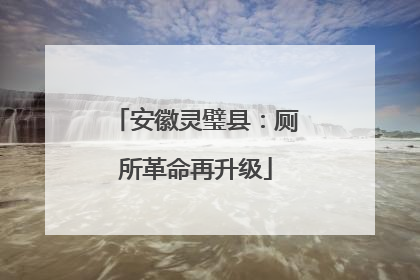 安徽灵璧县：厕所革命再升级