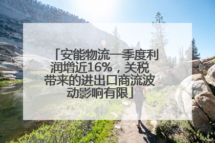 安能物流一季度利润增近16%，关税带来的进出口商流波动影响有限