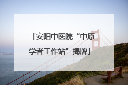 安阳中医院“中原学者工作站”揭牌
