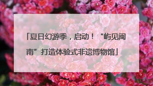 夏日幻游季，启动！“屿见闽南”打造体验式非遗博物馆