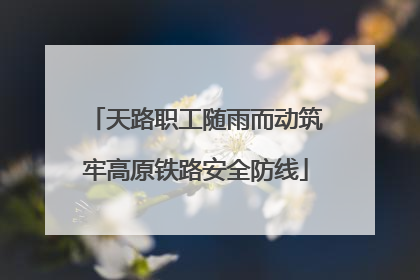 天路职工随雨而动筑牢高原铁路安全防线