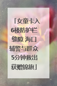 女童卡入6楼防护栏缝隙 海口辅警与群众5分钟救出获赠锦旗