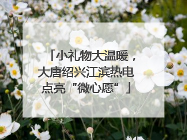 小礼物大温暖，大唐绍兴江滨热电点亮“微心愿”
