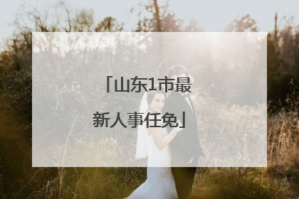 山东1市最新人事任免