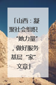 山西：凝聚社会组织“她力量”，做好服务基层“家”文章