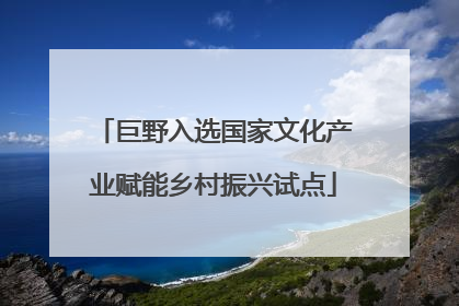 巨野入选国家文化产业赋能乡村振兴试点