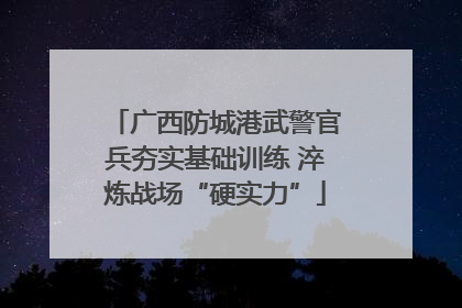 广西防城港武警官兵夯实基础训练 淬炼战场“硬实力”