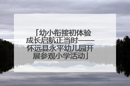 幼小衔接初体验 成长启航正当时——怀远县永平幼儿园开展参观小学活动