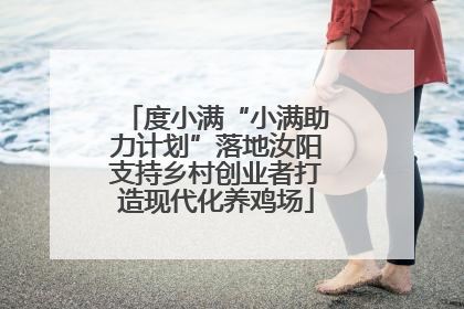 度小满“小满助力计划”落地汝阳支持乡村创业者打造现代化养鸡场