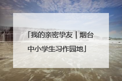 我的亲密挚友｜烟台中小学生习作园地