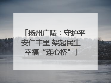 扬州广陵：守护平安仁丰里 架起民生幸福“连心桥”