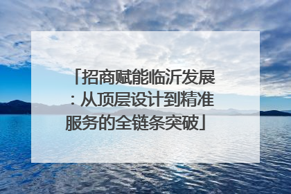 招商赋能临沂发展：从顶层设计到精准服务的全链条突破