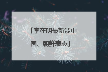 李在明最新涉中国、朝鲜表态